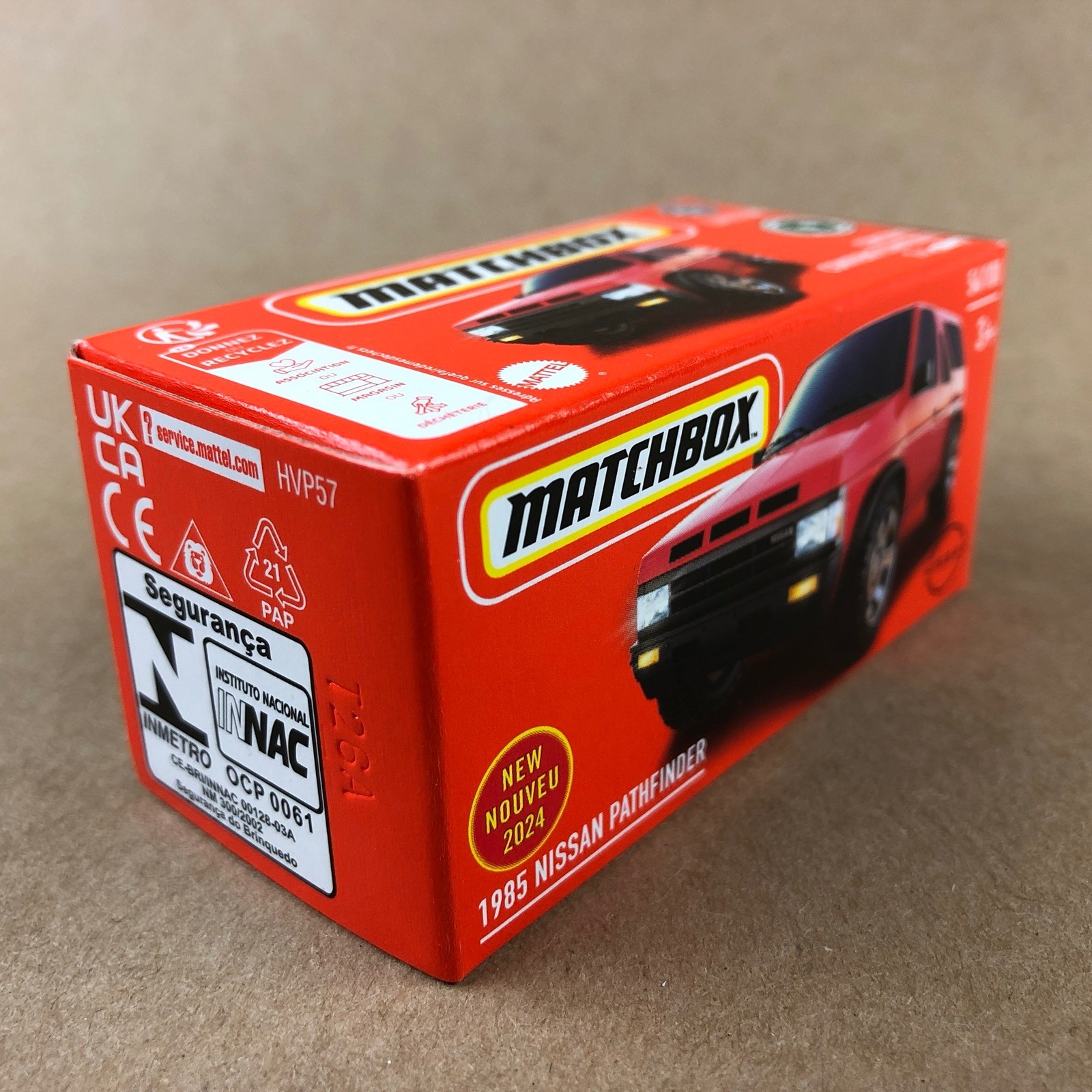 2024 Matchbox Power Grabs 1985 Nissan Pathfinder 54/100 Red 1:64 Diecast Car