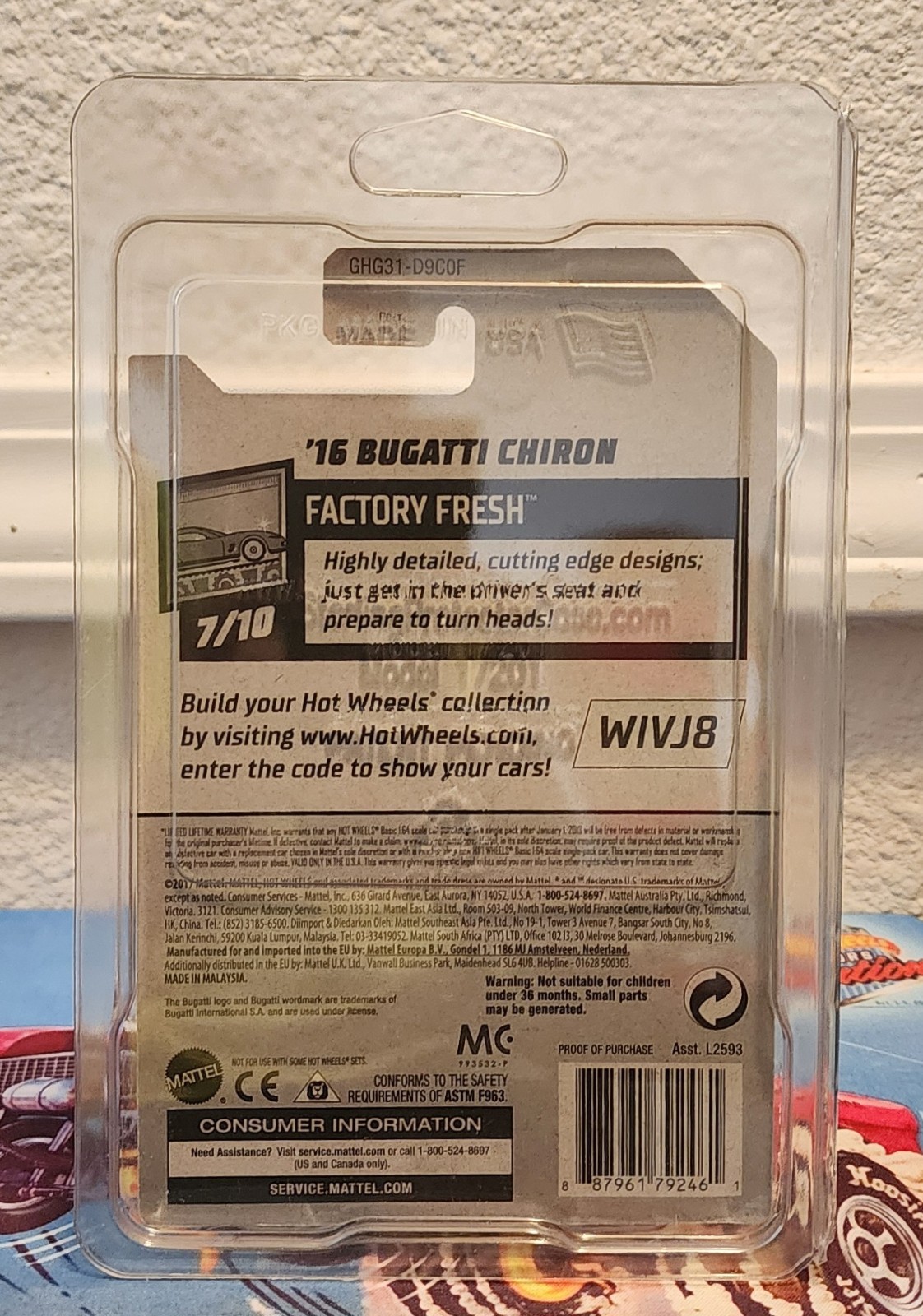 🔥 2020 Hot Wheels – ’16 Bugatti Chiron – ZAMAC🔥
