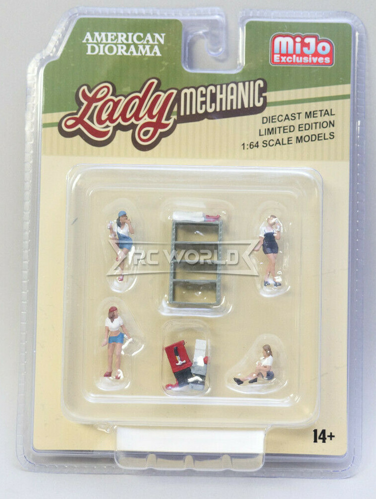 American Diorama 1/64 LADY MECHANICS Die Cast FIGURES