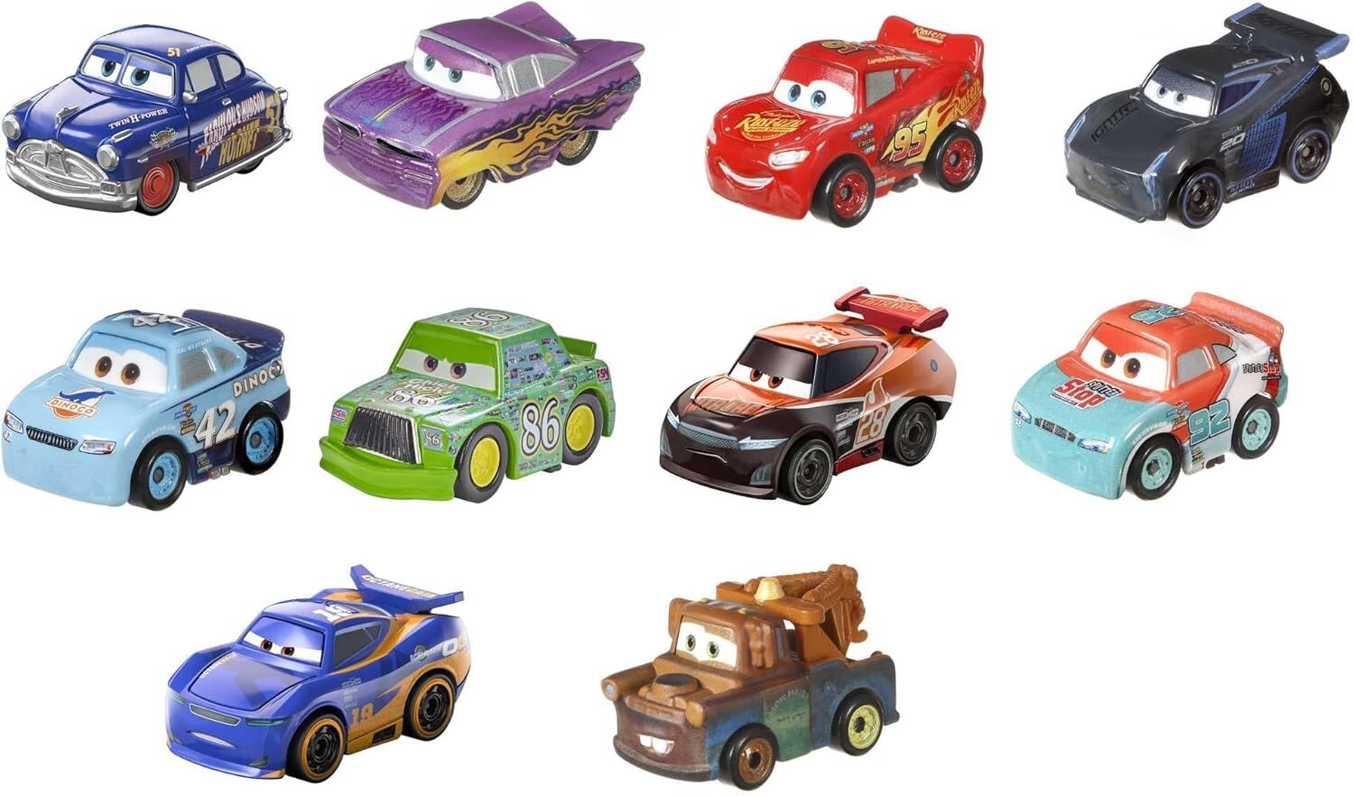 Mattel Disney and Pixar Cars Die Cast Mini Racers 10 Pack, Styles May Vary