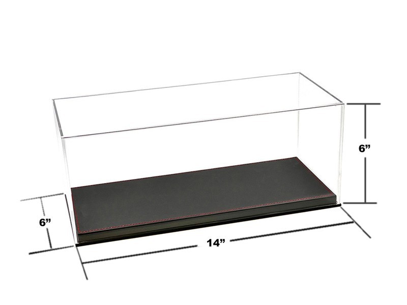 SHOWCASE ACRYLIC DISPLAY CASE W/SYNTHETIC LEATHER BASE FOR 1/18 SCALE MJ35015L