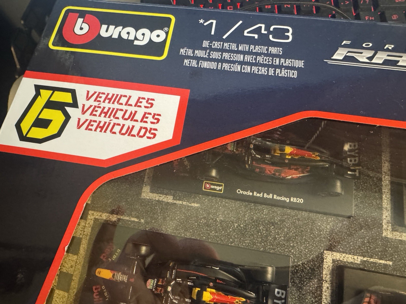 Burago 1:43 Scale Formula F1 DieCast Racing Car 6-pack Set Oracle Redbull
