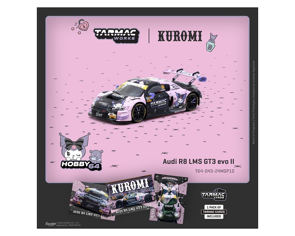 Tarmac Works Audi R8 LMS GT3 evo II Kuromi Uno Racing Macau GT Cup FIA GT 1/64