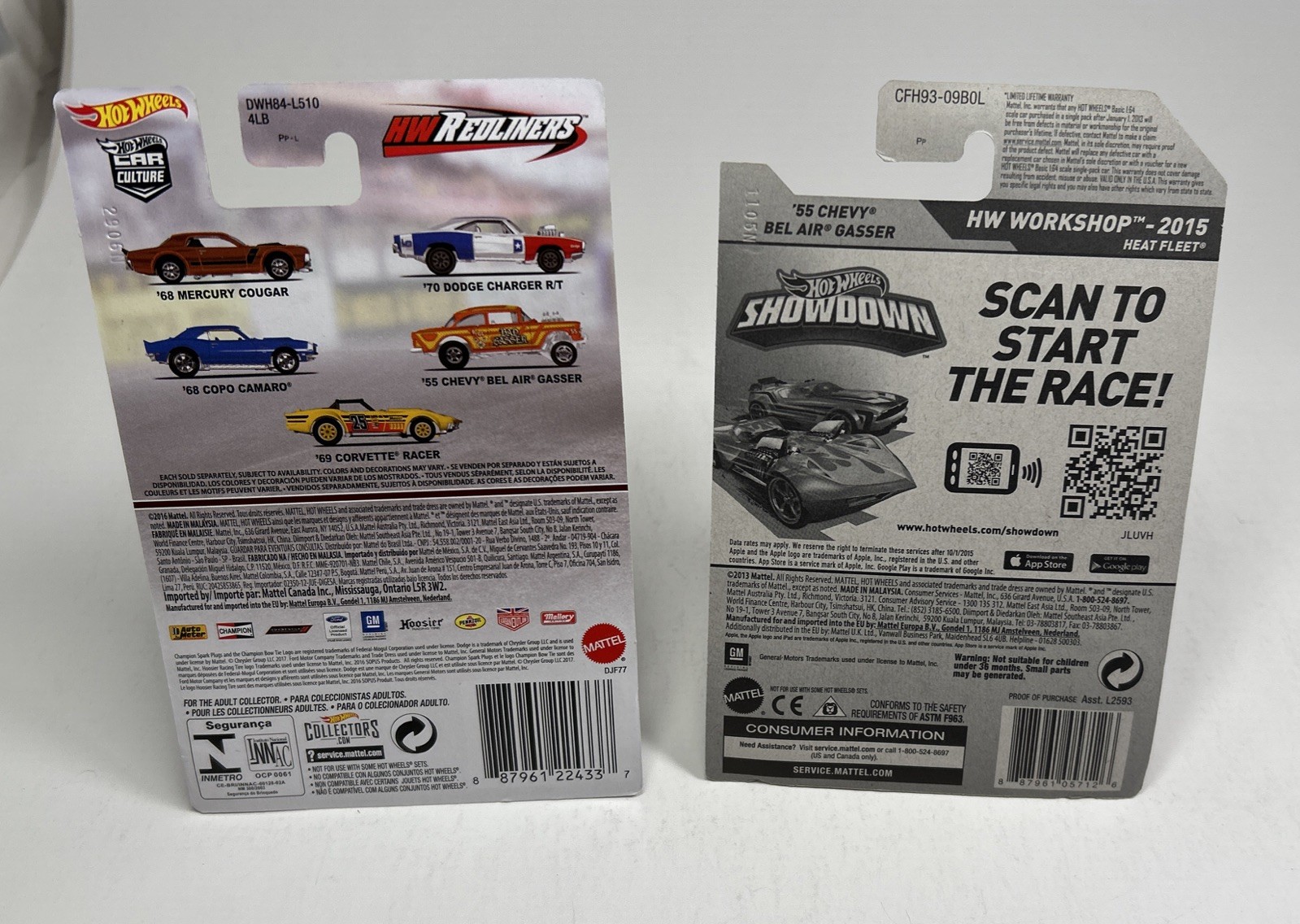 2016 HW Redlines 55 Chevy Bel Air Gasser Real Riders & 55 Chevy Bel Gaser Lot 2