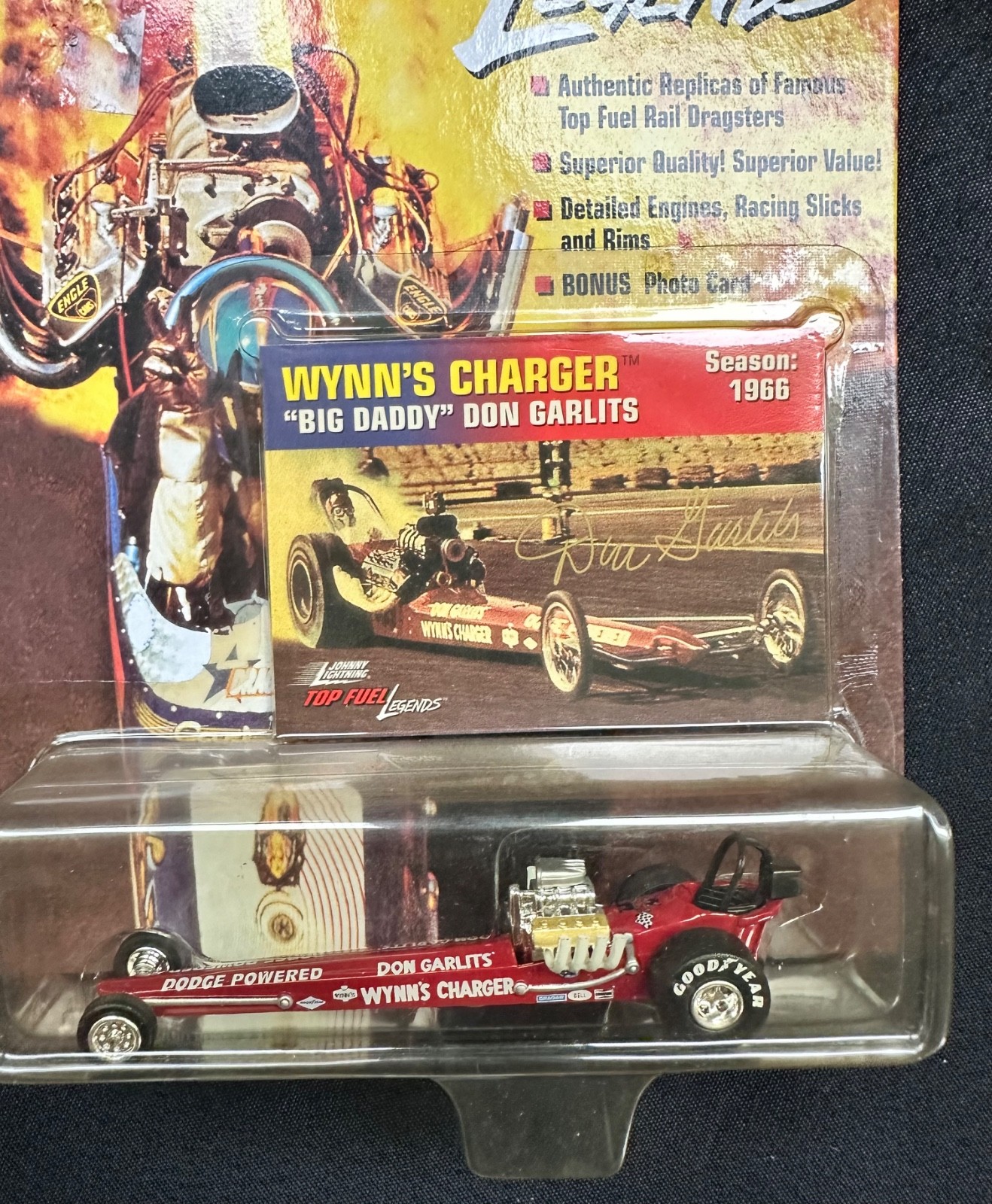 1966 Wynn’s Charger Big Daddy Don Garlits Johnny Lightning Top Fuel Legends