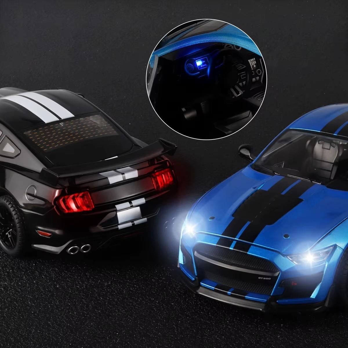 NEW 1:18 FORD Mustang GT500 Diecast Alloy Metal Car Model Collectable Toy Gift