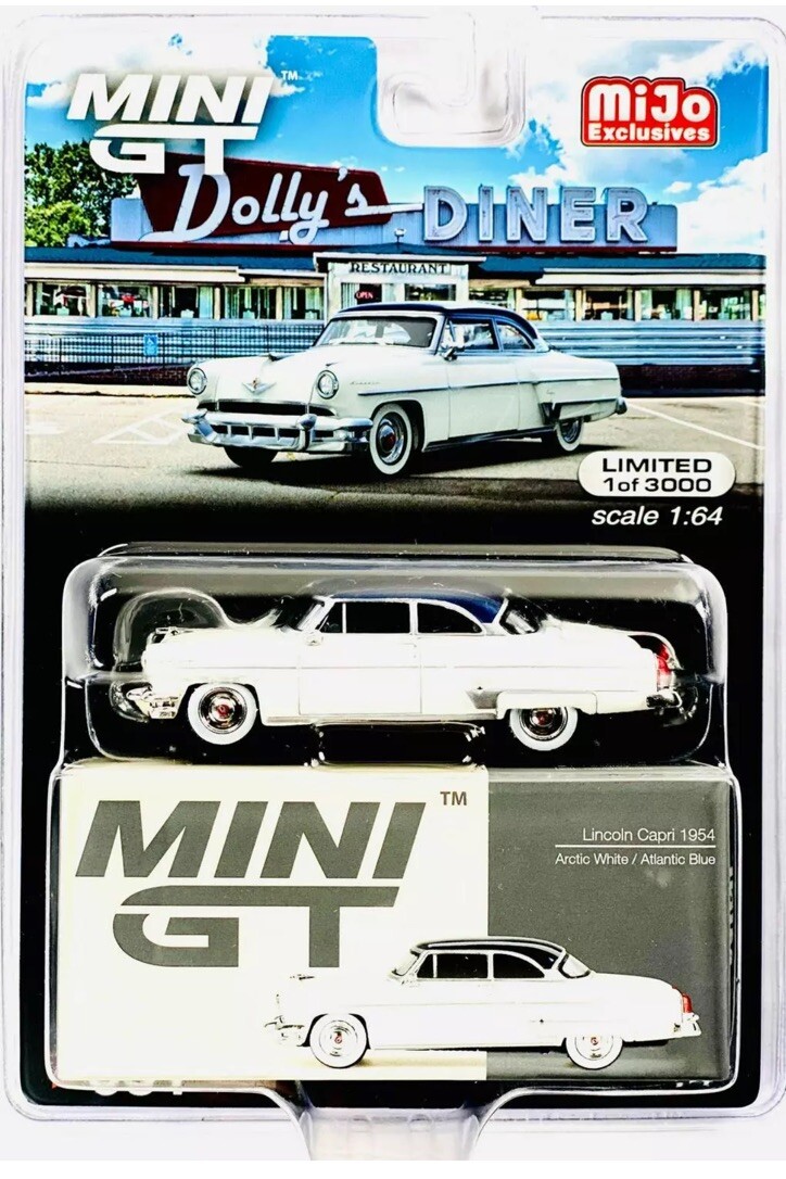 1954 LINCOLN CAPRI ARCTIC WHITE 1/64 DIECAST MODEL CAR BY MINI GT MGT00631-P12