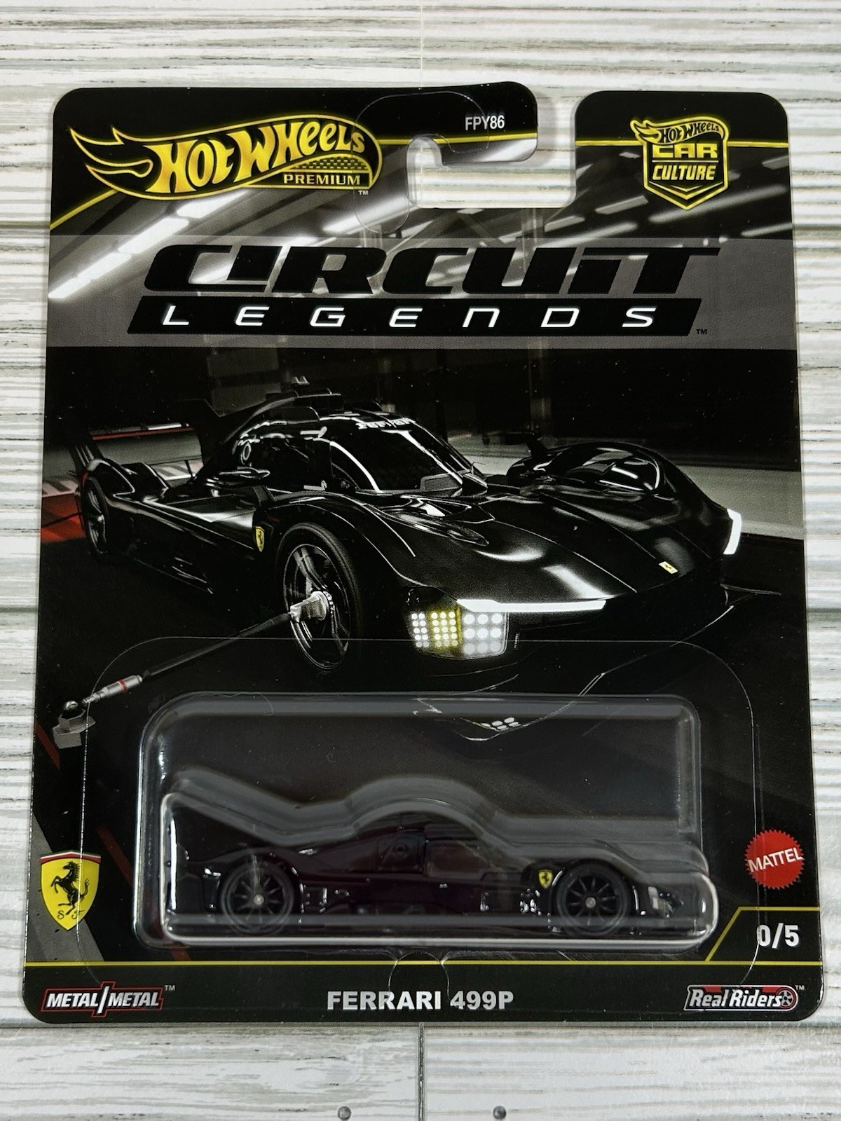 2025 Hot Wheels Premium Circuit Legends Ferrari 499P Black Chase 0/5 w/Protector