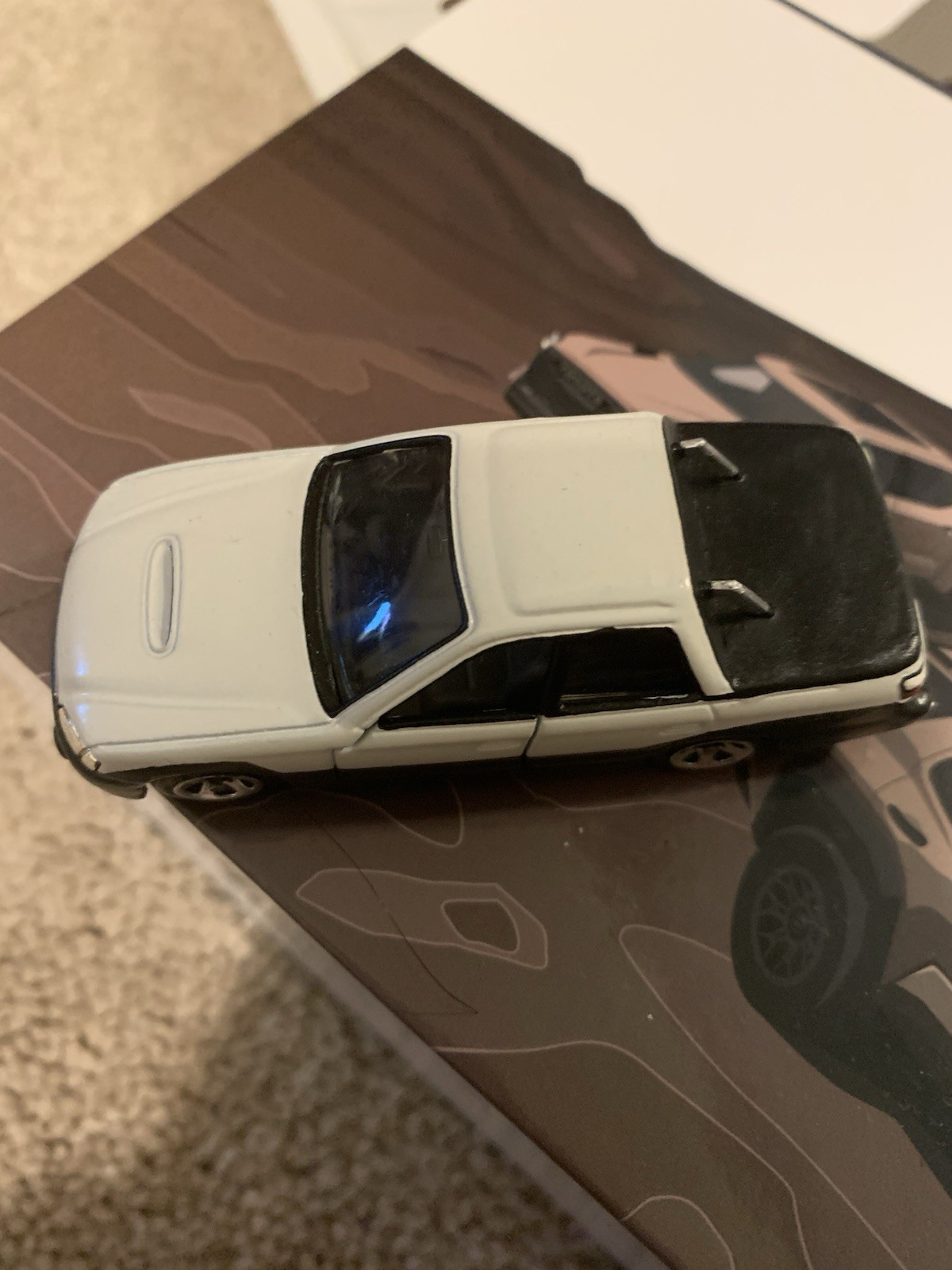 Custom 1:64 Subaru Baja Modified Tomica White And Silver Paint!!!