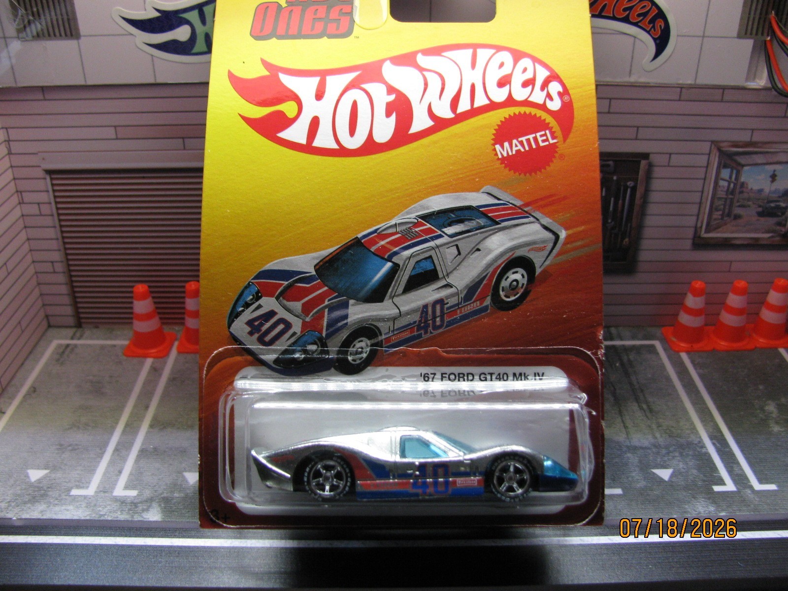 2026 Hot Wheels The Hot Ones ’67 Ford GT40 Mk.IV Silver w/Real Riders Wheel Swap