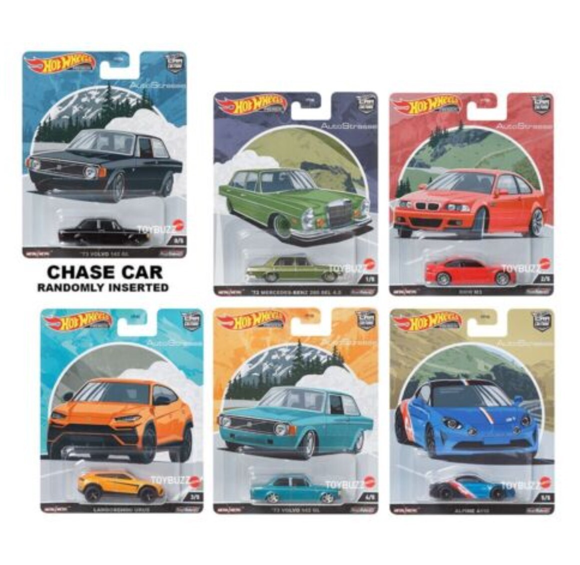 Hot Wheels 2022 AUTO STASSE Q Case Complete Case of 10 Cars Including CHASE!