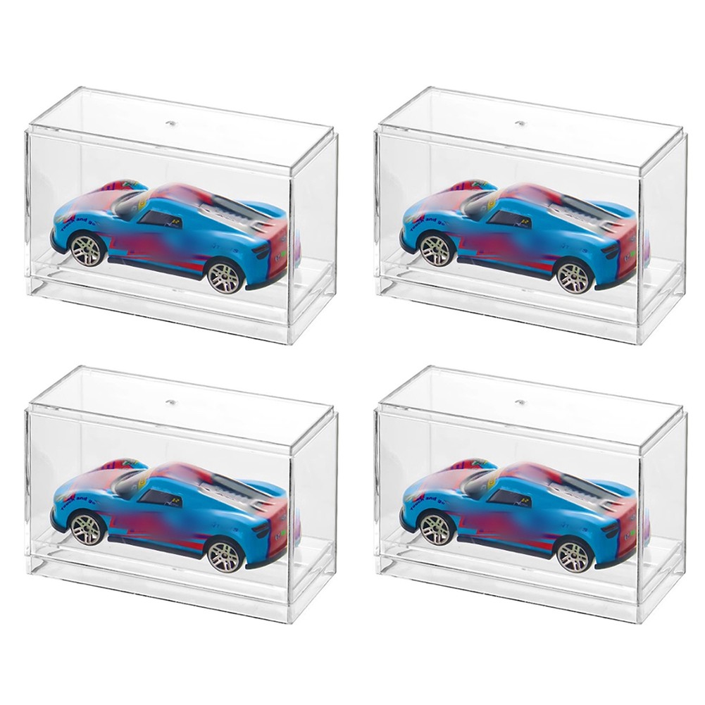 Clear Acrylic Display Case Storage Organizers Box For 1/64 Scale Toy Cars
