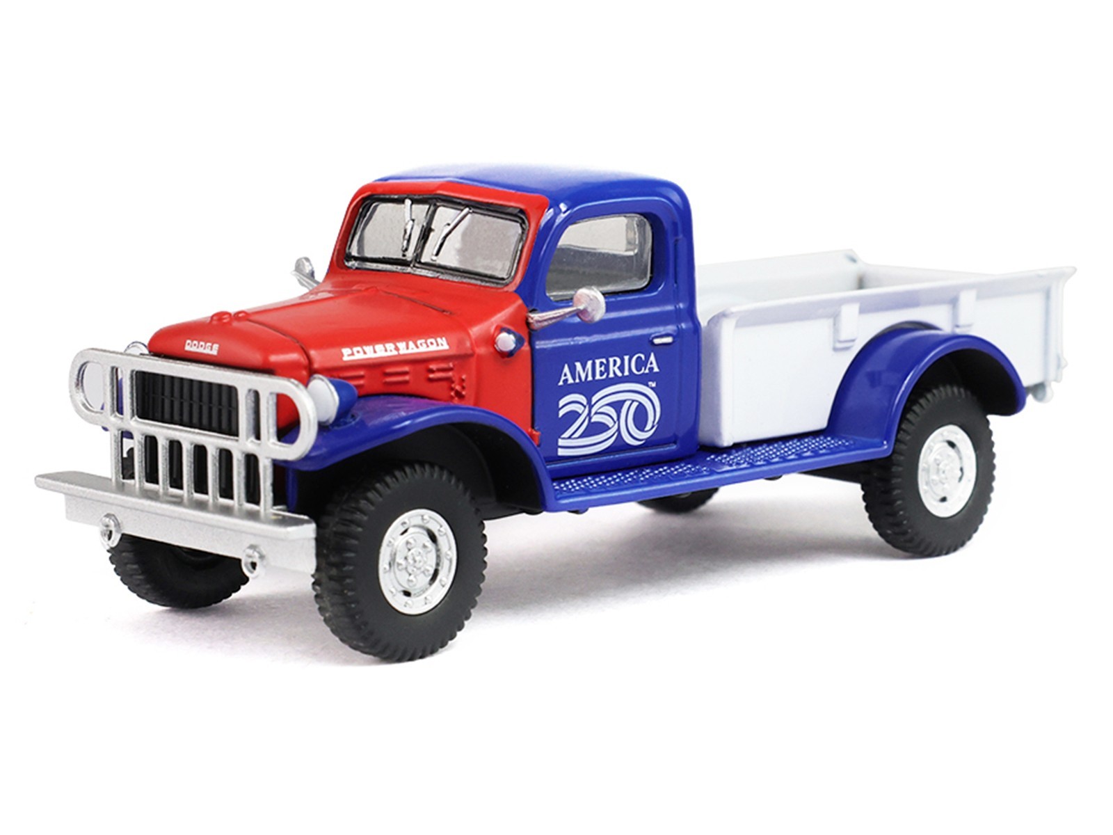 1946 DODGE POWER WAGON PICKUP “AMERICA 250” 1/64 DIECAST BY GREENLIGHT 28180 E
