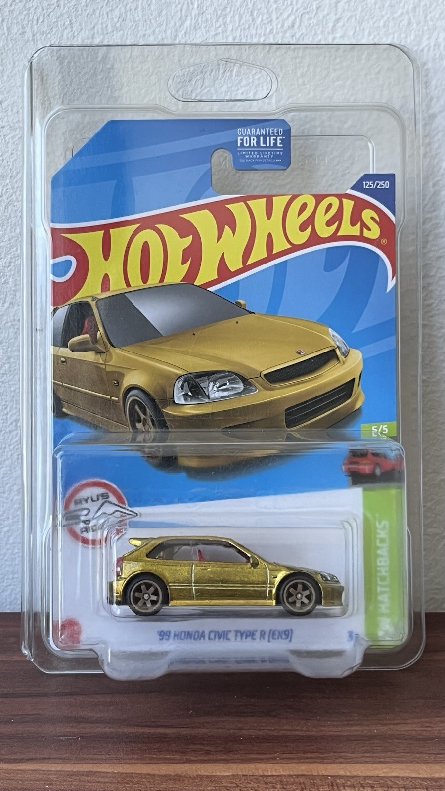 MINT Hot Wheels EK9 Honda Civic Type R Super Treasure Hunt Golden Nugget + Extra