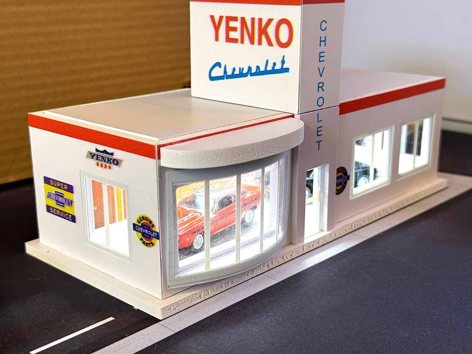 1/64 SCALE, YENKO CHEVROLET SHOWROOM DIORAMA!