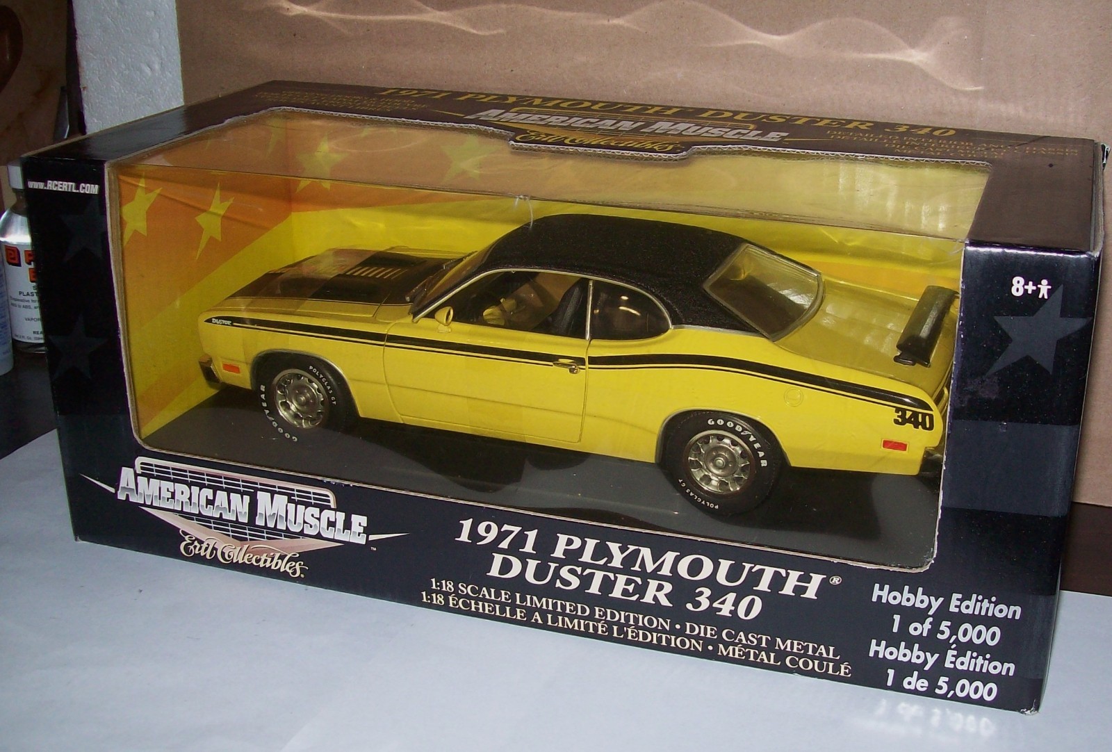 1:18 1971 Plymouth Duster 340 – YELLOW Limited Edition by American Muscle