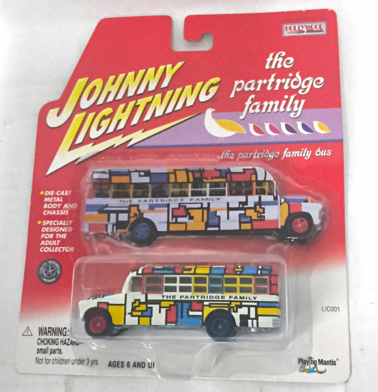 Johnny Lightning Hollywood Partridge Family Bus 1:64 Multi-Color Diecast