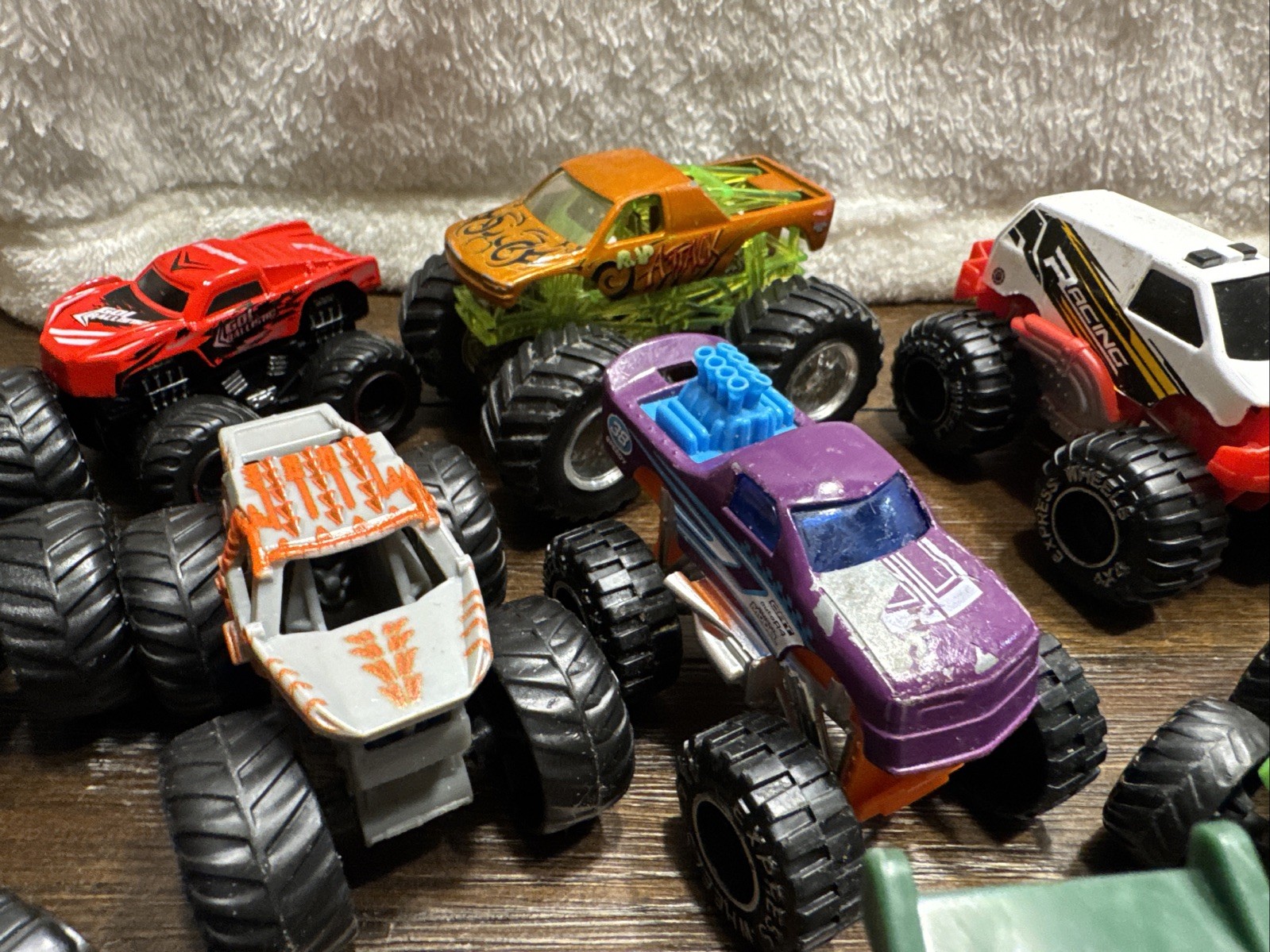 Lot Of 13 Monster Trucks Die-cast And Plastic