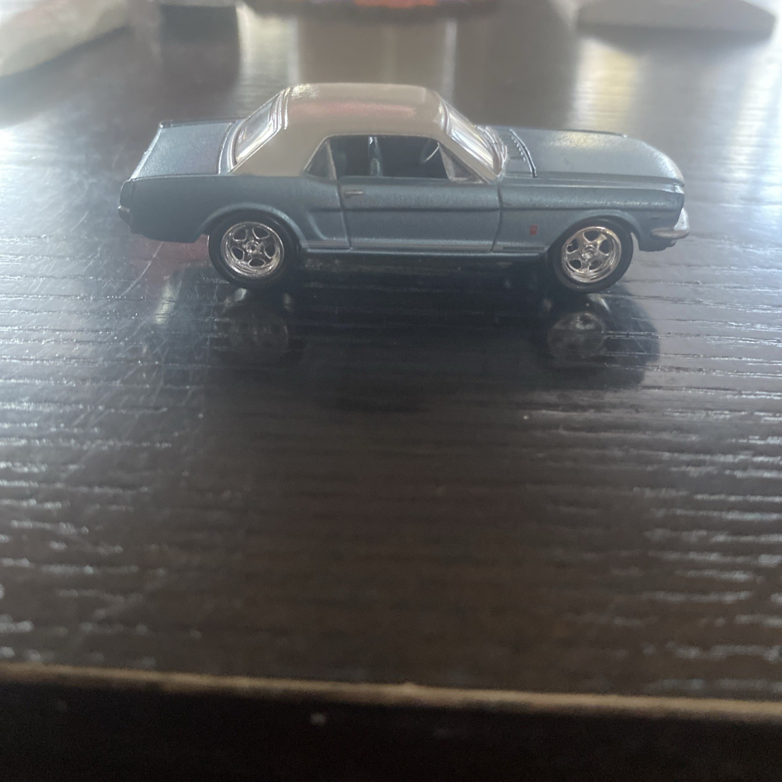 Matchbox Muscle Car-Light Blue With White Top Ford Mustang.