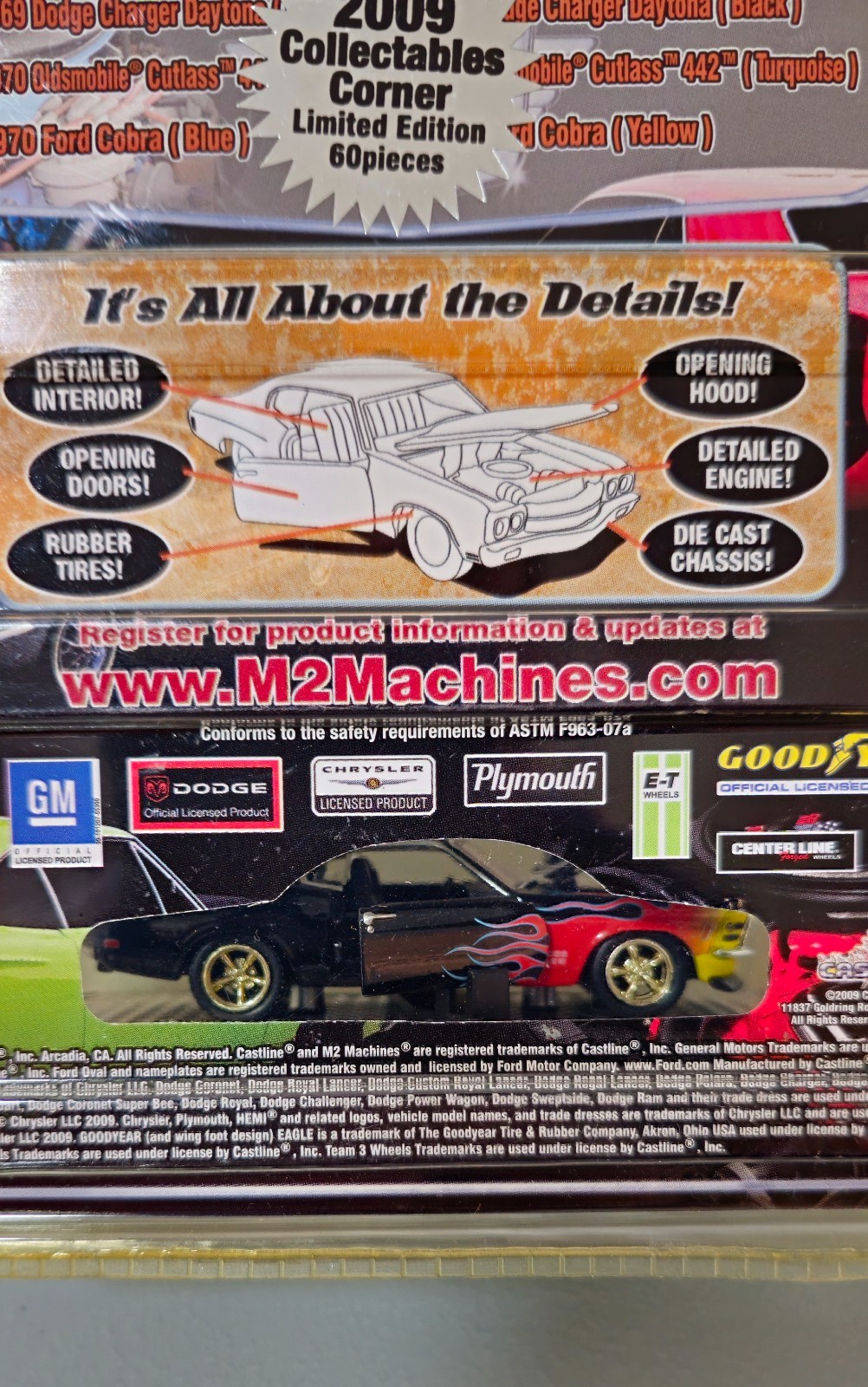 M2 Machines Detroit-Muscle Mustang Boss 429 Collectables Corner Chase 60pcs Gold