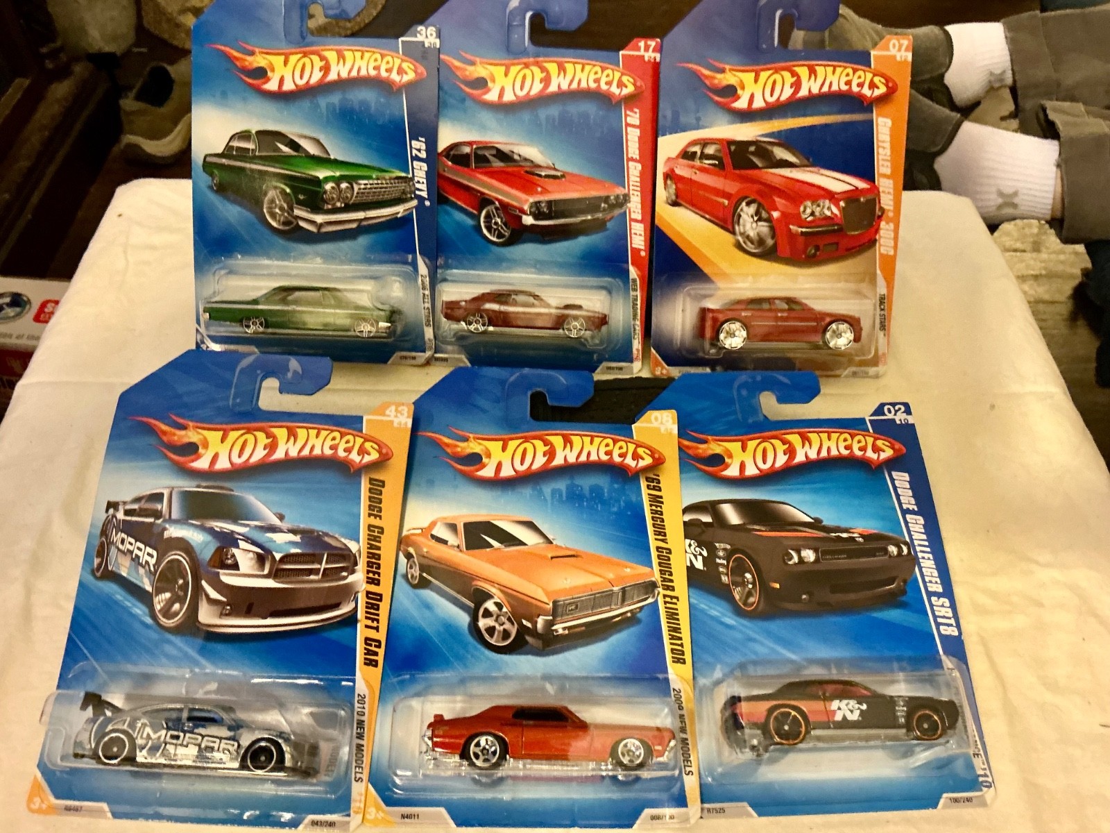 lot of 6 hot wheels various models all new in original pkgs collectible