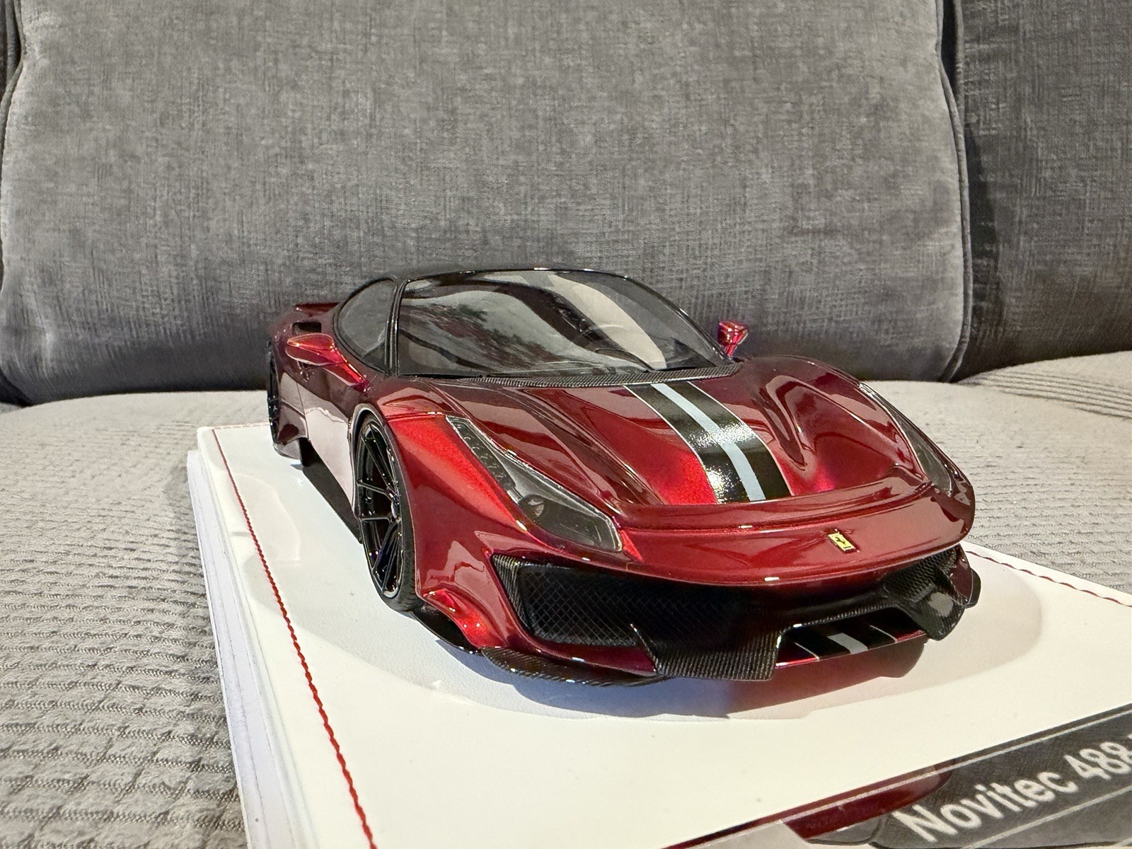 1/18 IVY Model Novitec Ferrari 488 Pista Rosso Red Metallic Limited With Case