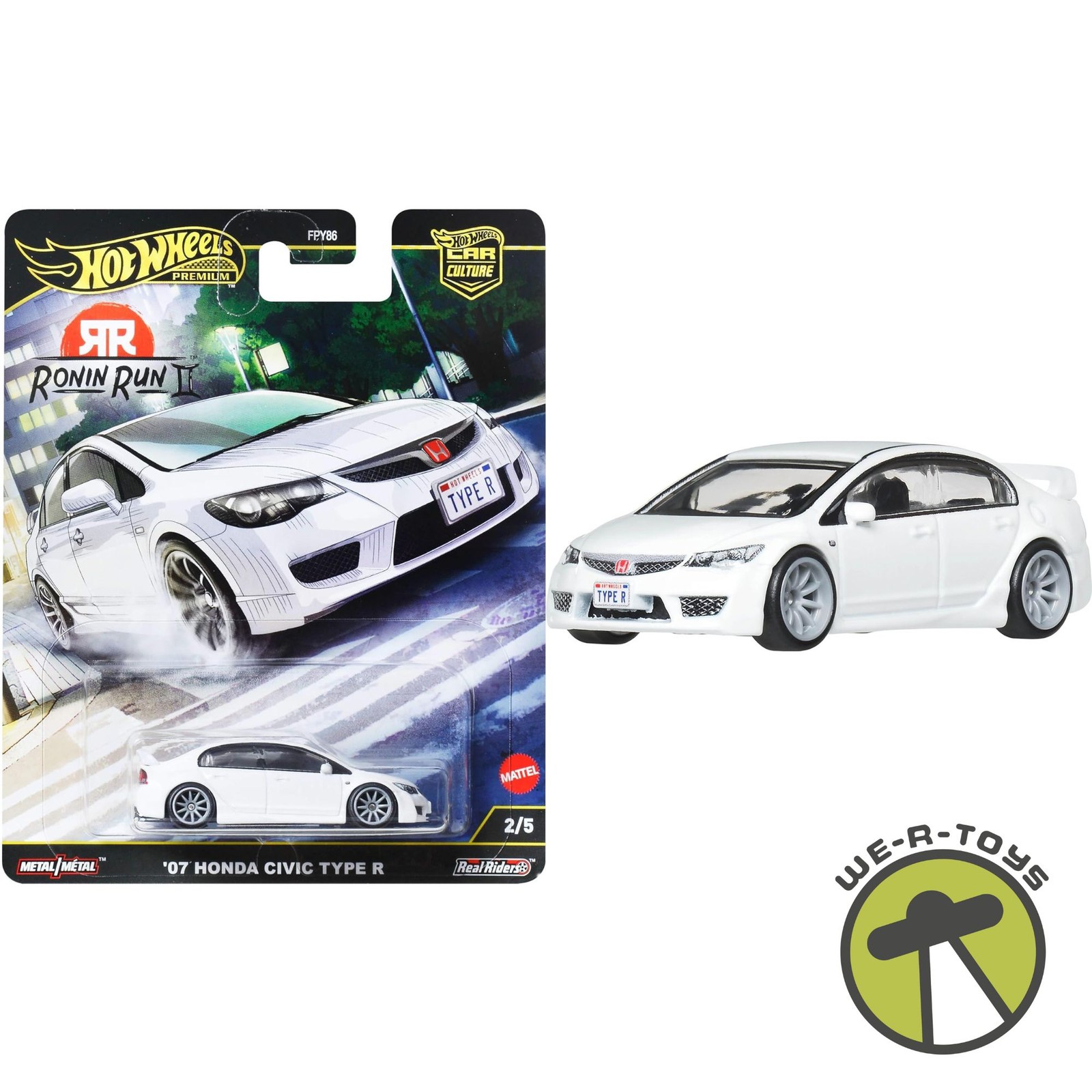 Hot Wheels Premium Ronin Run 2 Honda Civic FD2 Type R 1:64 Scale Vehicle
