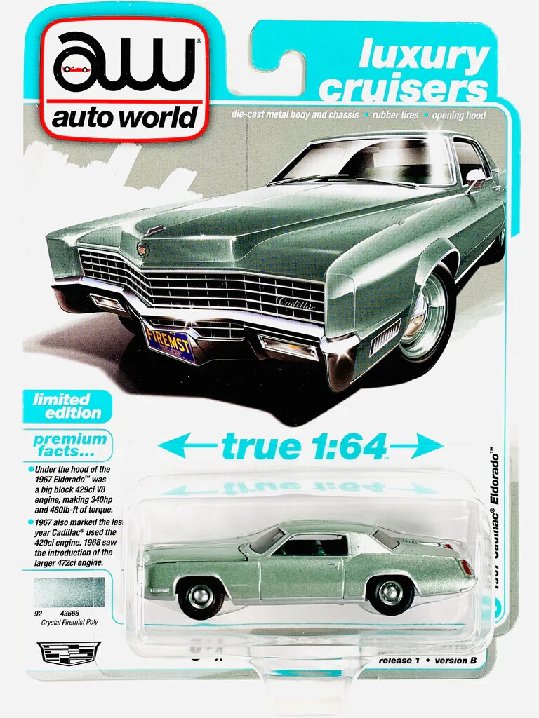 1967 Cadillac Eldorado Diecast 1:64 Scale Model – Auto World AWSP185B