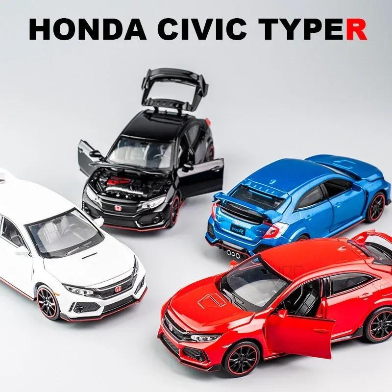 1:32 Honda Civic Type-r Diecast Car Model, Metal with Sound & Light, Toy Gift