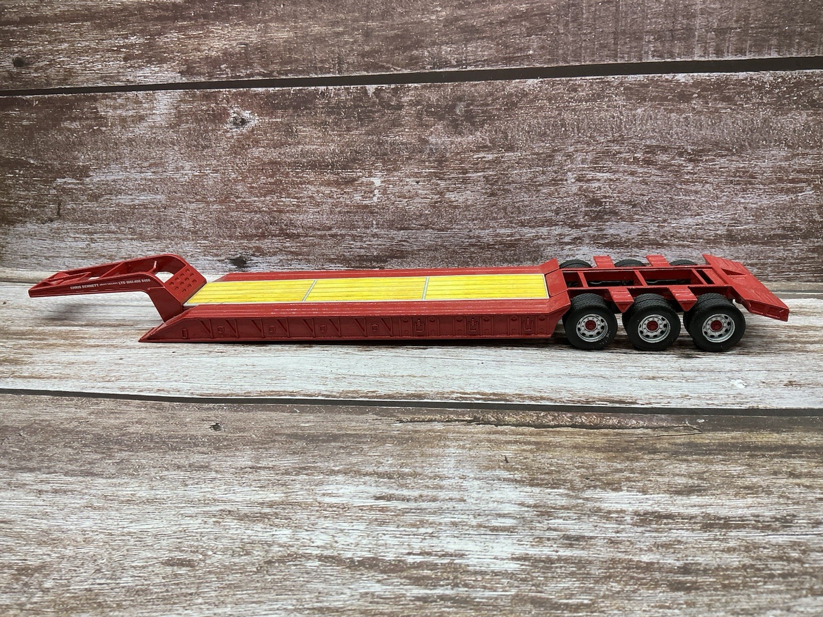 Cararama 1/50 ~ Low Loader Tri-axle Trailer ~ Chris Bennett Haulage