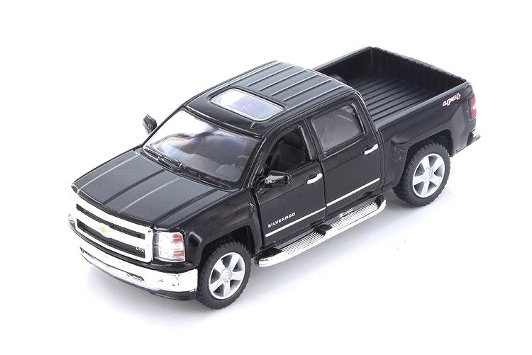 Kinsmart 2014 Chevrolet Silverado LTZ 4×4 Pick Up Truck 1:46 Diecast Car Black
