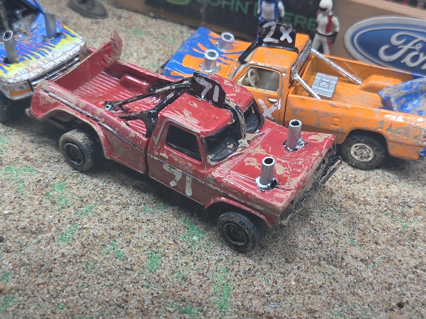 DEMO DERBY CUSTOM DEMOLITION Truck #71 1979 FORD F250 1/64 Junk Yard RANGER XLT