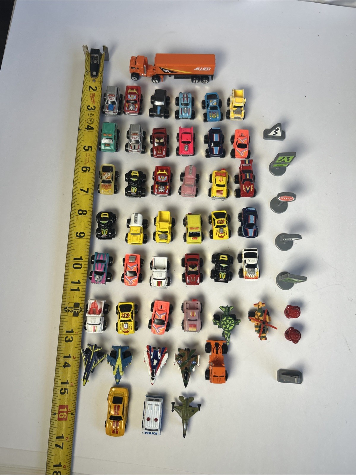 ROAD CHAMPS Lot 53X Cars Diecast Planes Allied Semi (Micro)