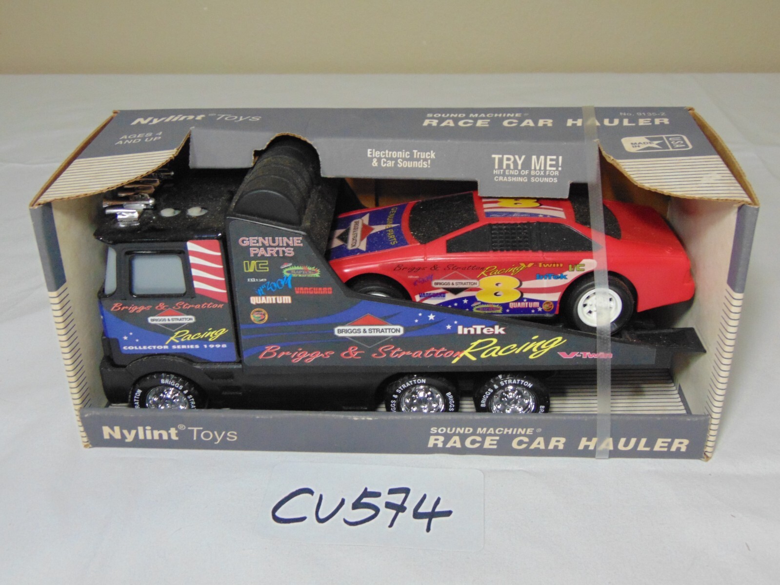 RARE 1997 NYLINT 9135Z FORD THUNDERBIRD RACE HAULER BRIGGS & STRATTON PROMO