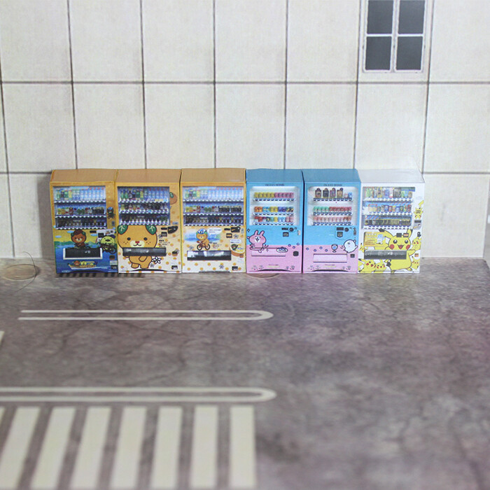 Diorama 1/64 Scale Car Garage Vending Machine Model Repair Scene Accessories Toy