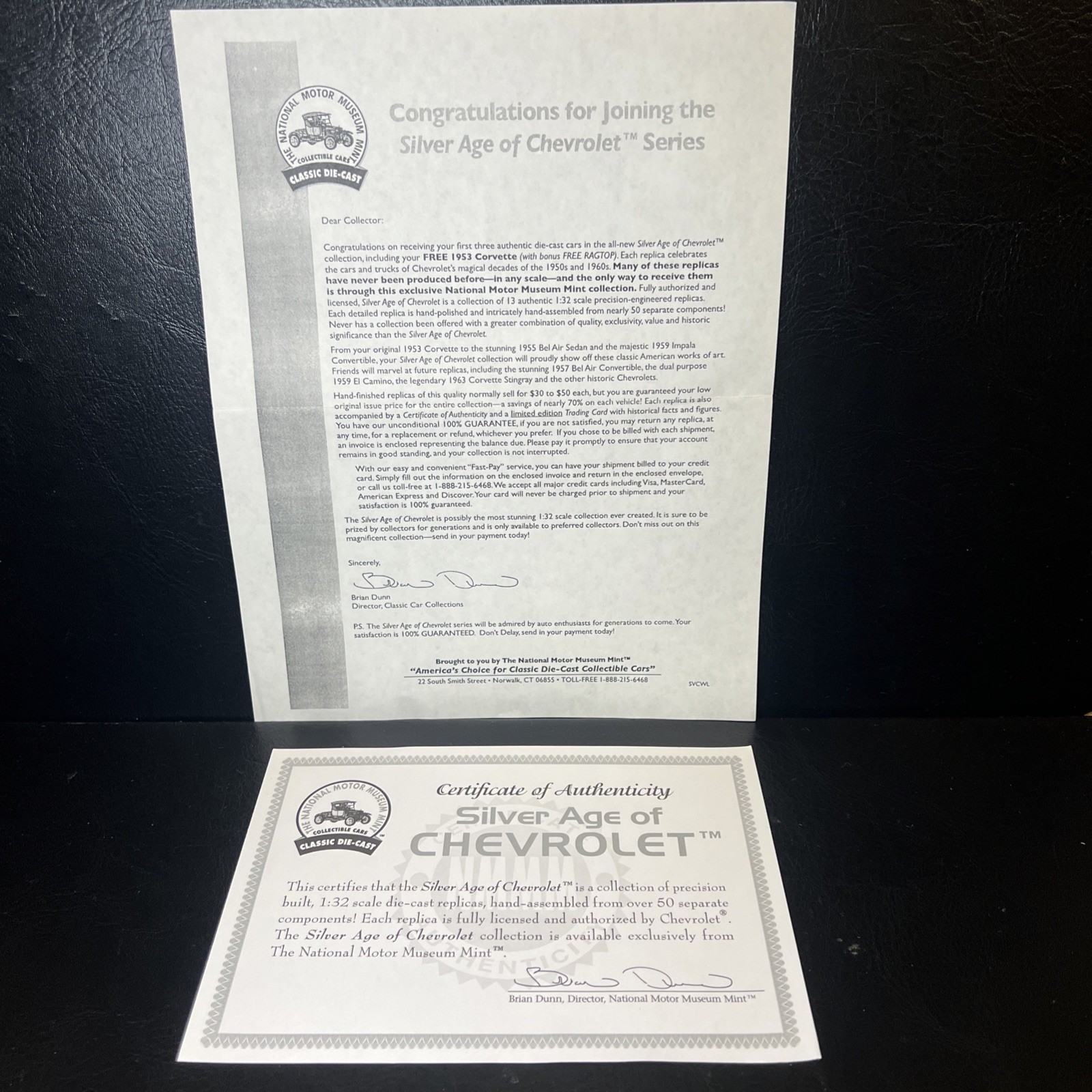 National Motor Museum Mint “Silver Age of Chevrolet” Lot of 3 NIB each w/ COA
