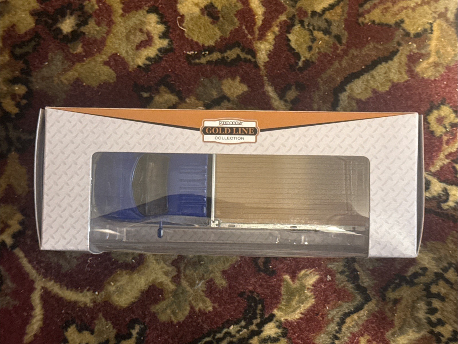 Menards 1:48 Scale Gold Line Blue Ford Pickup Truck Flatbed Limited Edition