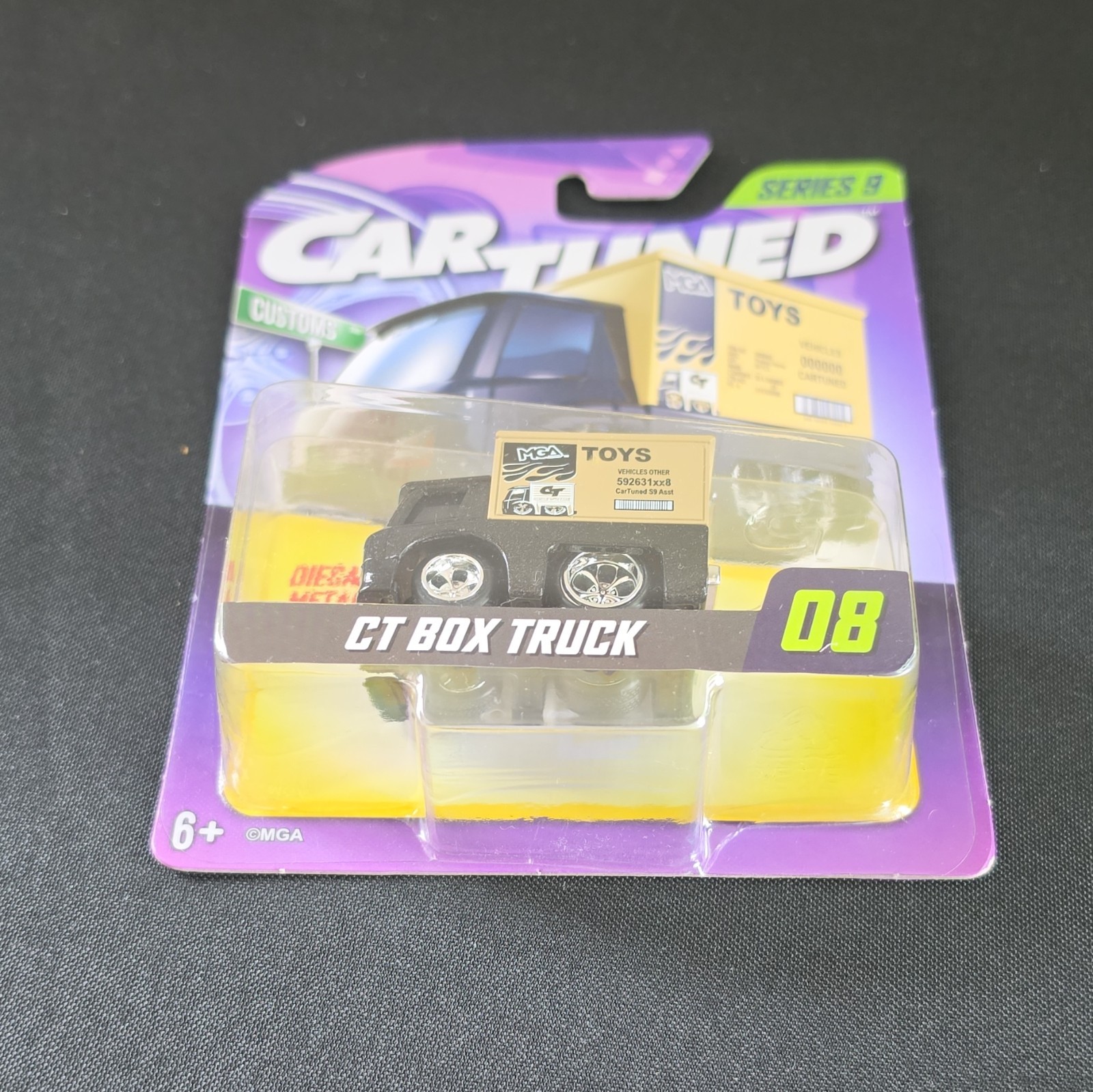 MGA CarTuned Series 9 CT Box Truck 1:64 Diecast Unopened Box Black/Tan