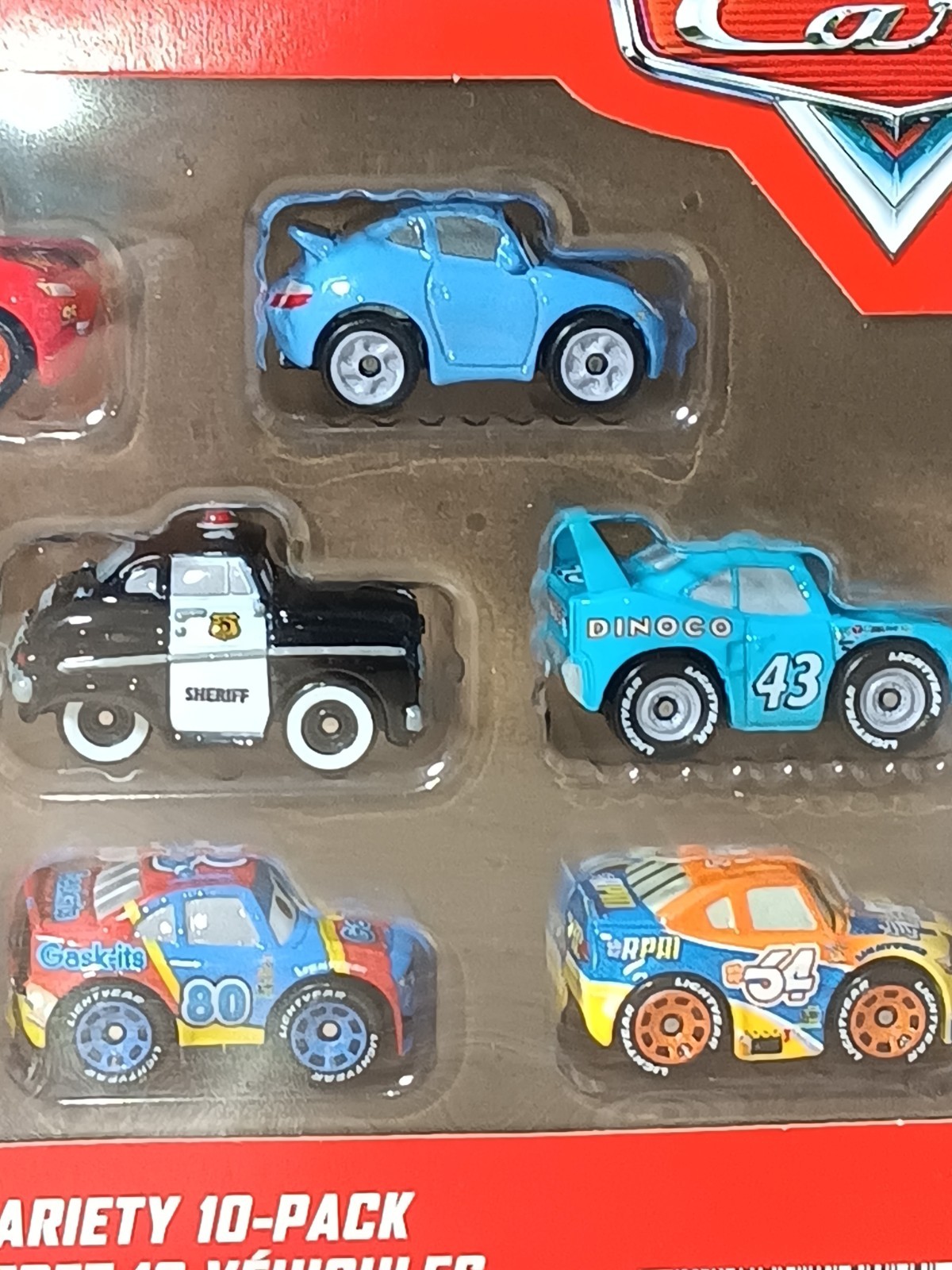 *FREE SHIP* CARS 10-PK MINI RACERS Diecast Disney Pixar Lighting McQueen Mater