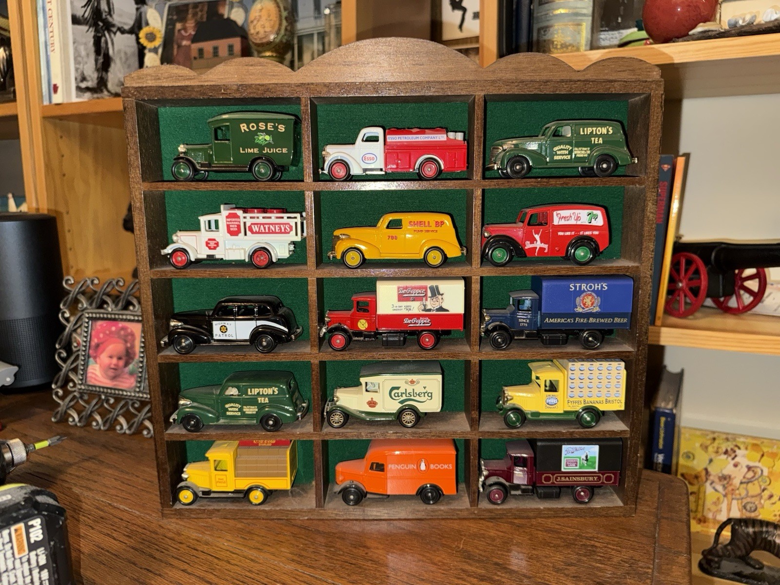 Lot of 15 Lledo Days Gone Diecast Trucks + Display Case – Advertising Vans