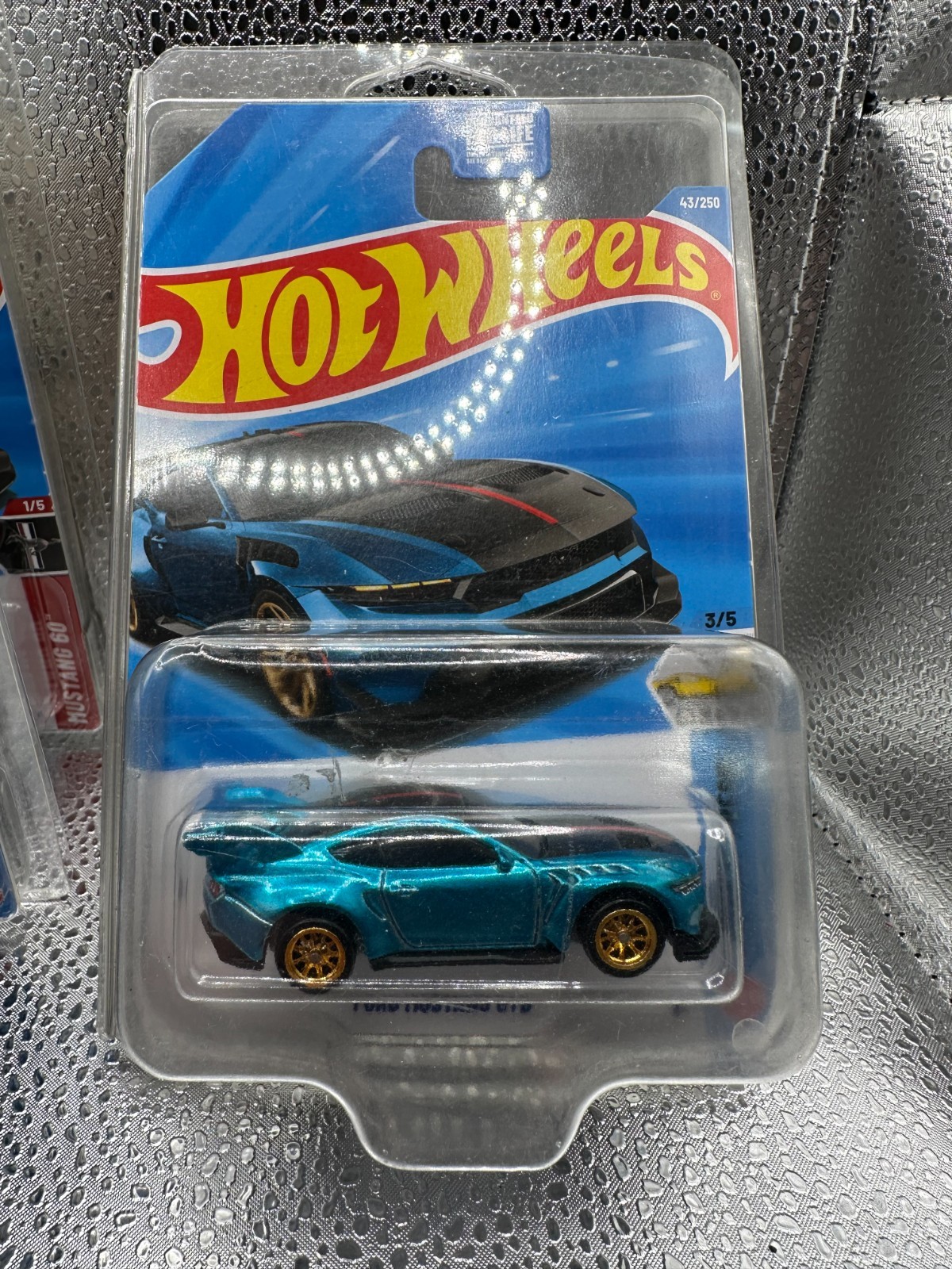 Hot Wheels Ford Mustang GTD Super Treasure Hunt and Normal Cars Lot of 3 w Case
