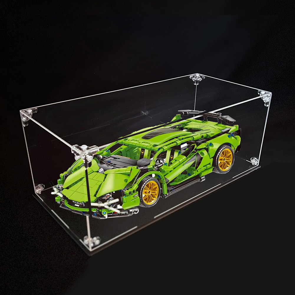 Acrylic Display Show Case for 1:24 Die Cast Car Black Base 9.8″L x 5.9″W x 3.9″H
