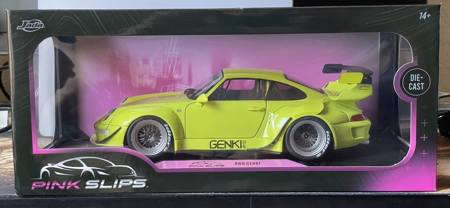 Jada Pink Slips Porsche 911 993 RWB Genki 1:18 Lime Yellow