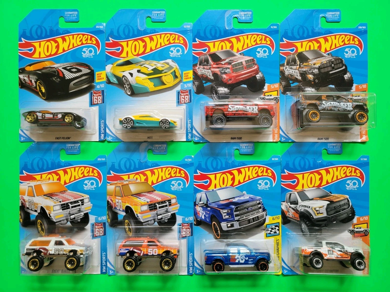 Hot Wheels Lot 8x HW SPORTS HOT TRUCKS SPEED GRAPHICS Blazer Ram 1500 MR11