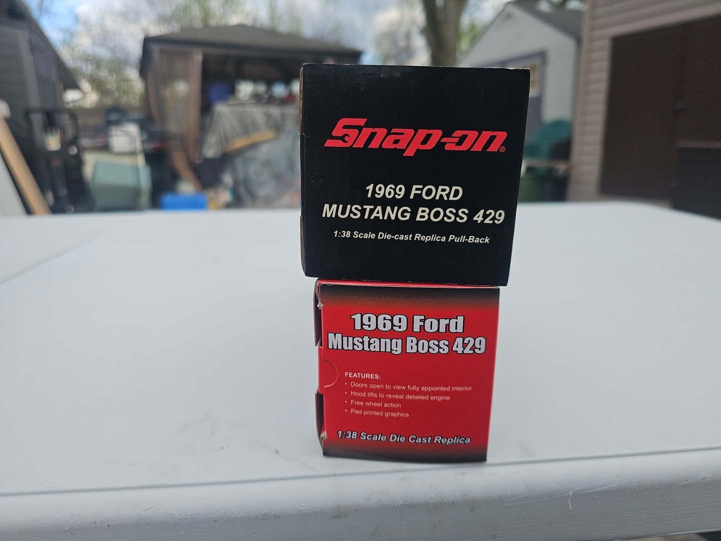 Vintage LOT OF 2 Snap On 1969 Ford Mustang Boss 429 1:38 Scale Pull Back Action