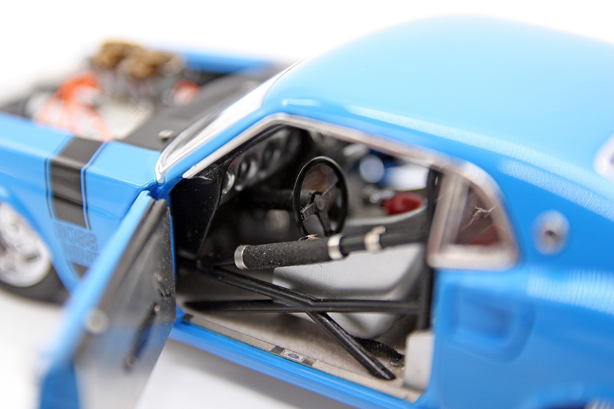 1969 Ford Mustang Boss Nine Pro Street (1:24) Blue/Black Diecast (LOOSE), by DM