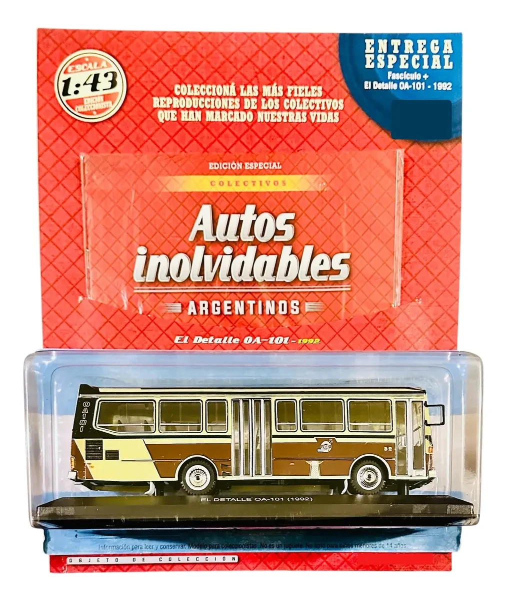 Bus El Detalle OA-101 (1992) Linea 133 Diecast 1:43 Brand New Sealed Booklet