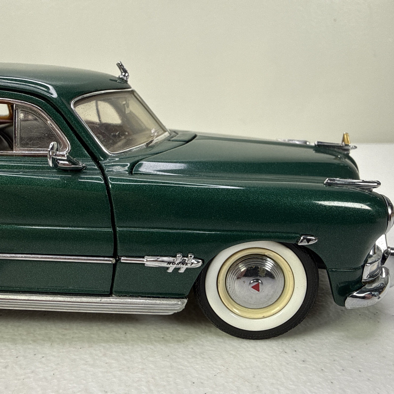 Franklin Mint 1:24 1951 Hudson Hornet Diecast Car Metallic Green w/ Tag *READ*