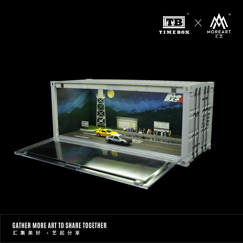 Diorama 1/64 Parking Lot Model LED Lighting Container Garage Building Model US