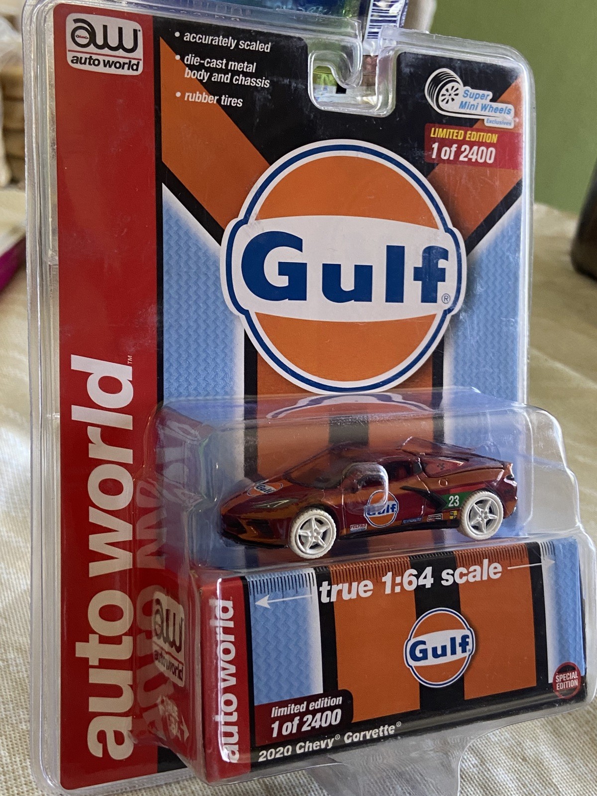 Chase Auto World 2020 Chevy Corvette Gulf Ultra Red Súper Mini Wheels Exclusives
